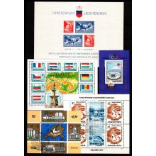 MINIARK. Lot med blandede miniark fra forskellige lande.